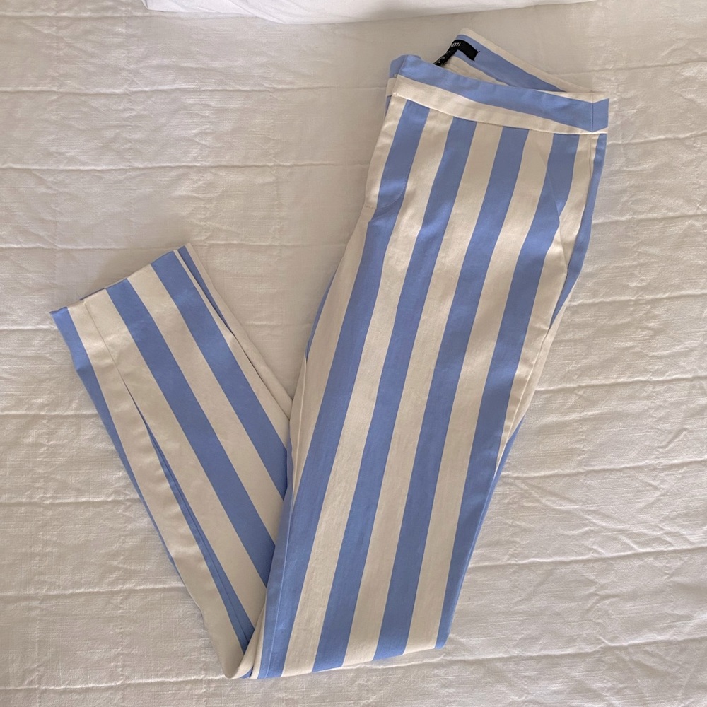 Forever 21 high waist striped cotton pants